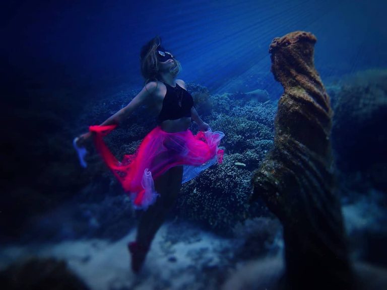 Sherlyn Doloriel underwater statues Philippines