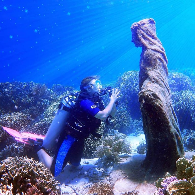 Underwater reef statues Philippines
