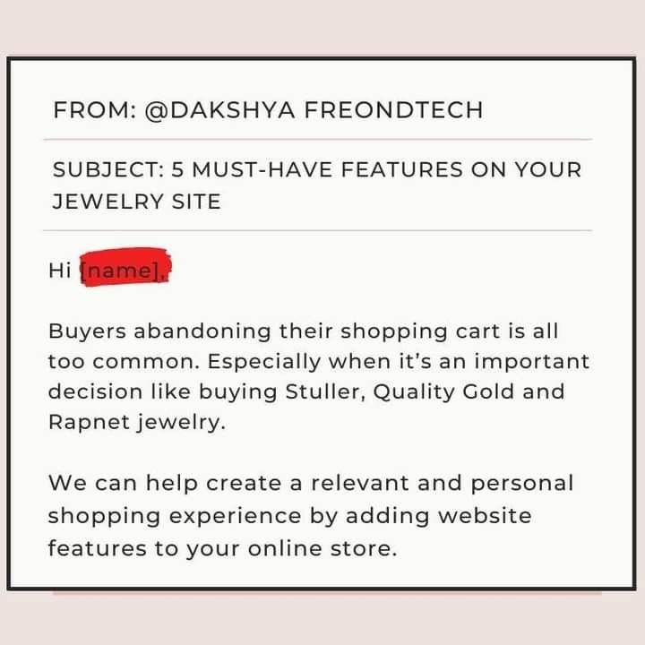 cold sales email for a tech company